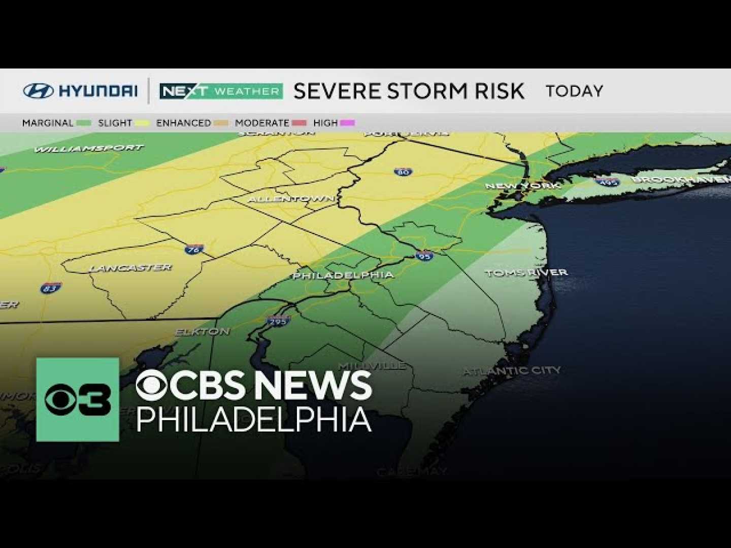 Philadelphia Severe Storms Weather Alert