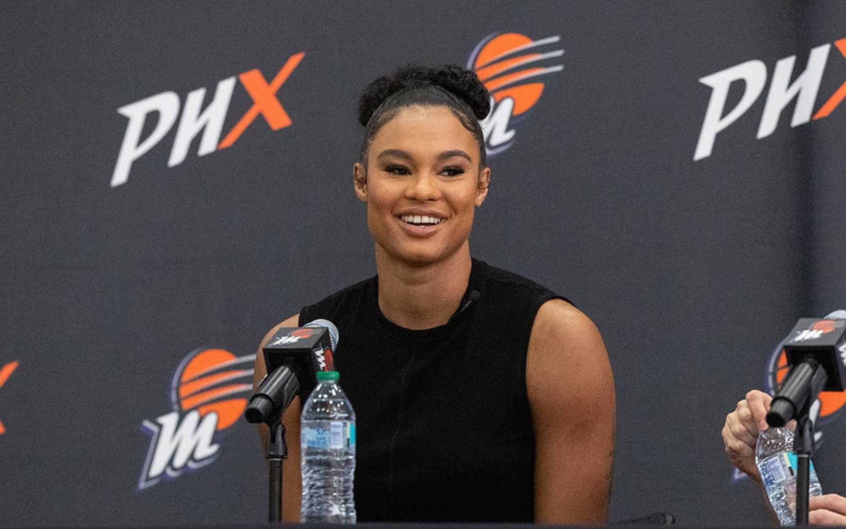 Phoenix Mercury Media Day Alyssa Thomas Satou Sabally