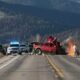 Pickup Truck And Tour Van Crash Yellowstone