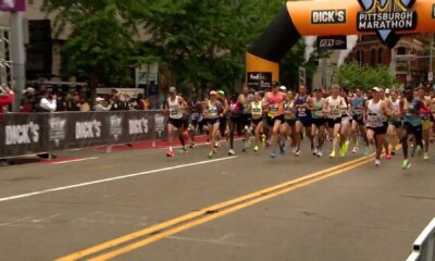 Pittsburgh Marathon Runners Finishing The Race
