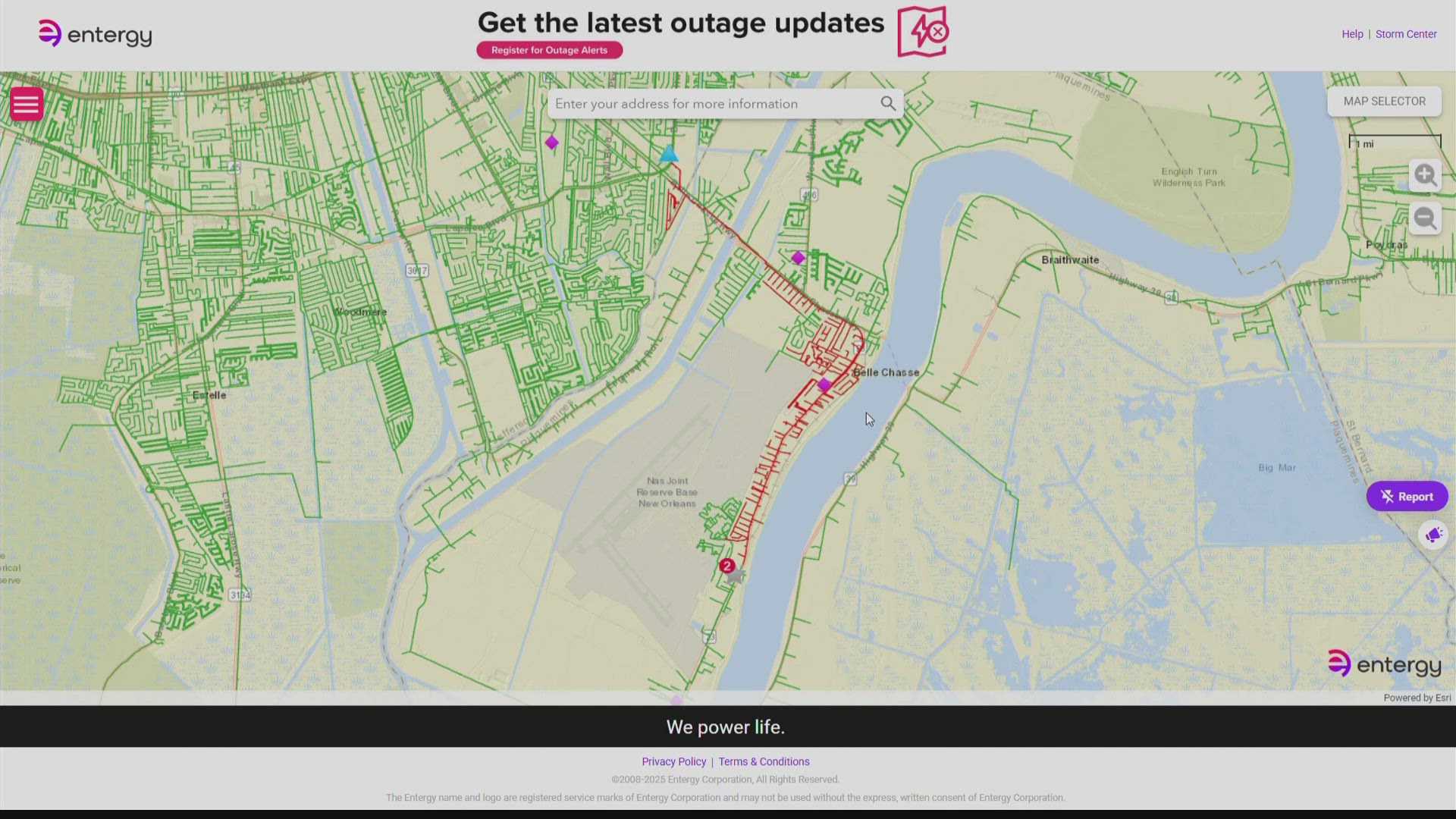 Plaquemine Power Outage Restoration Entergy