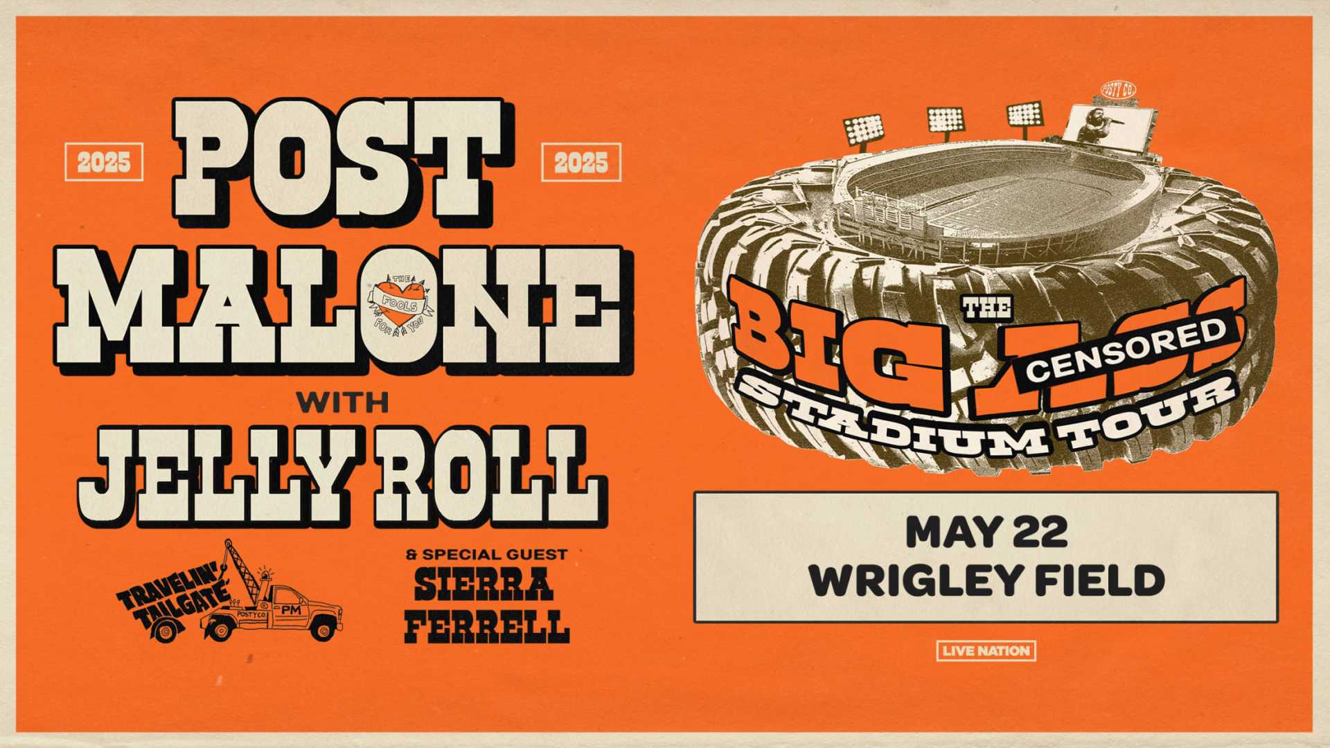 Post Malone Jelly Roll Wrigley Field Concert