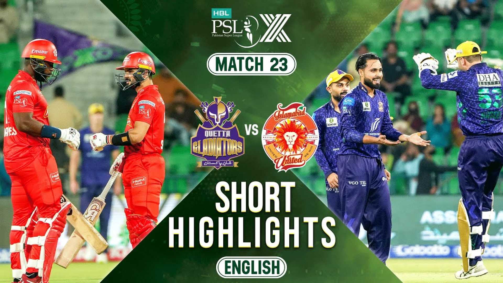 Quetta Gladiators Vs Islamabad United Cricket Match