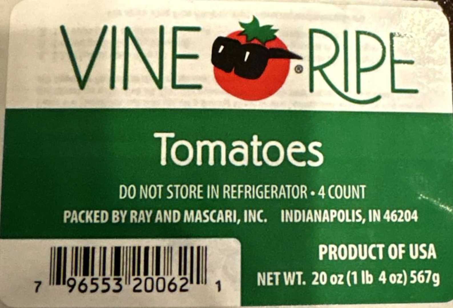Recalled Tomatoes Salmonella Contamination