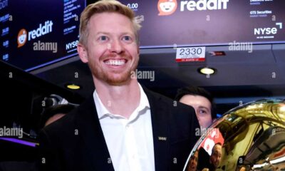 Reddit Ceo Steve Huffman Standing On New York Stock Exchange Floor