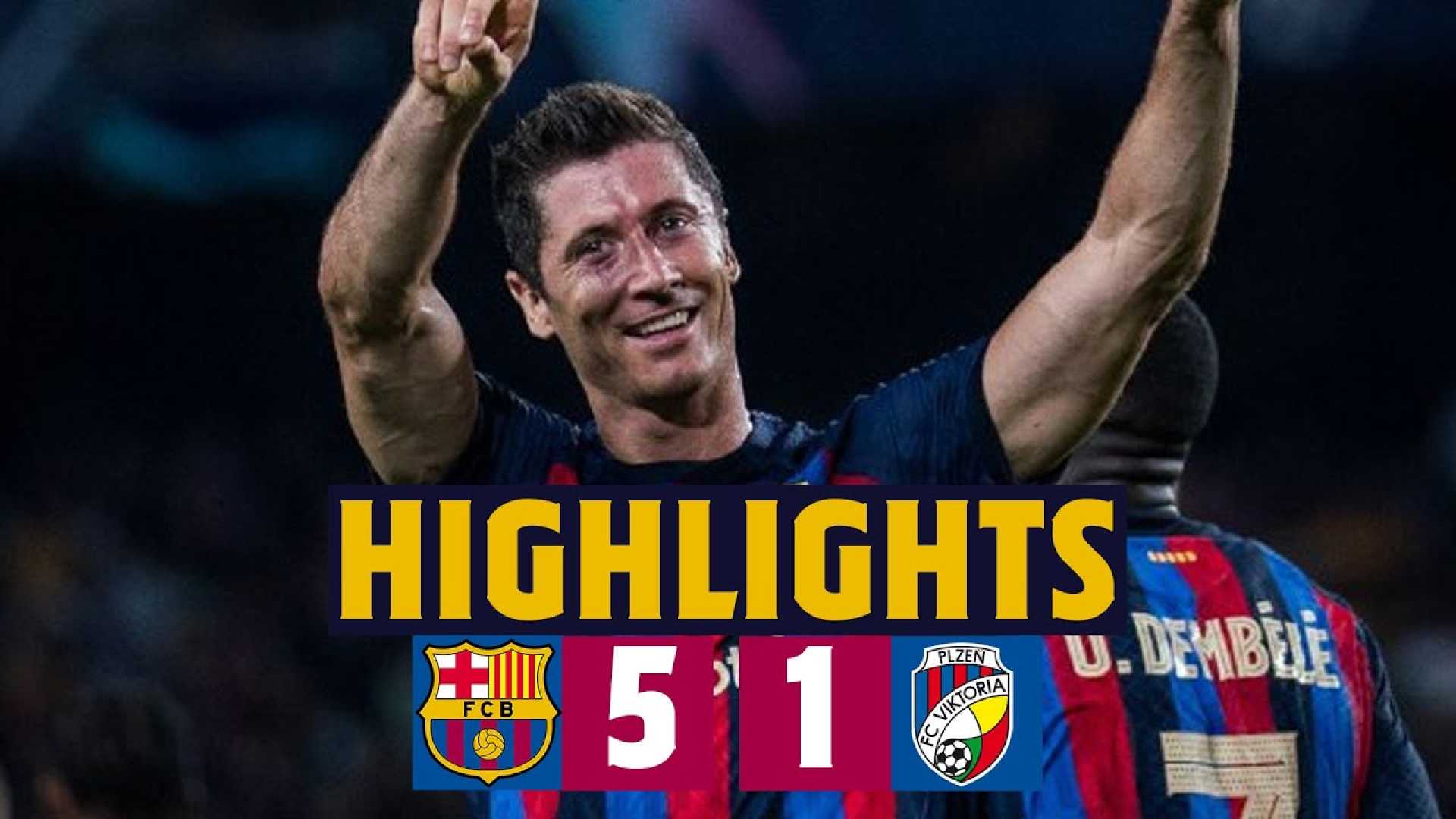 Robert Lewandowski Barcelona Match Highlights