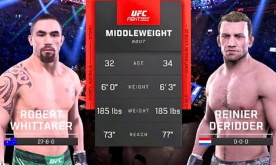 Robert Whittaker Reinier De Ridder Ufc Fight Night
