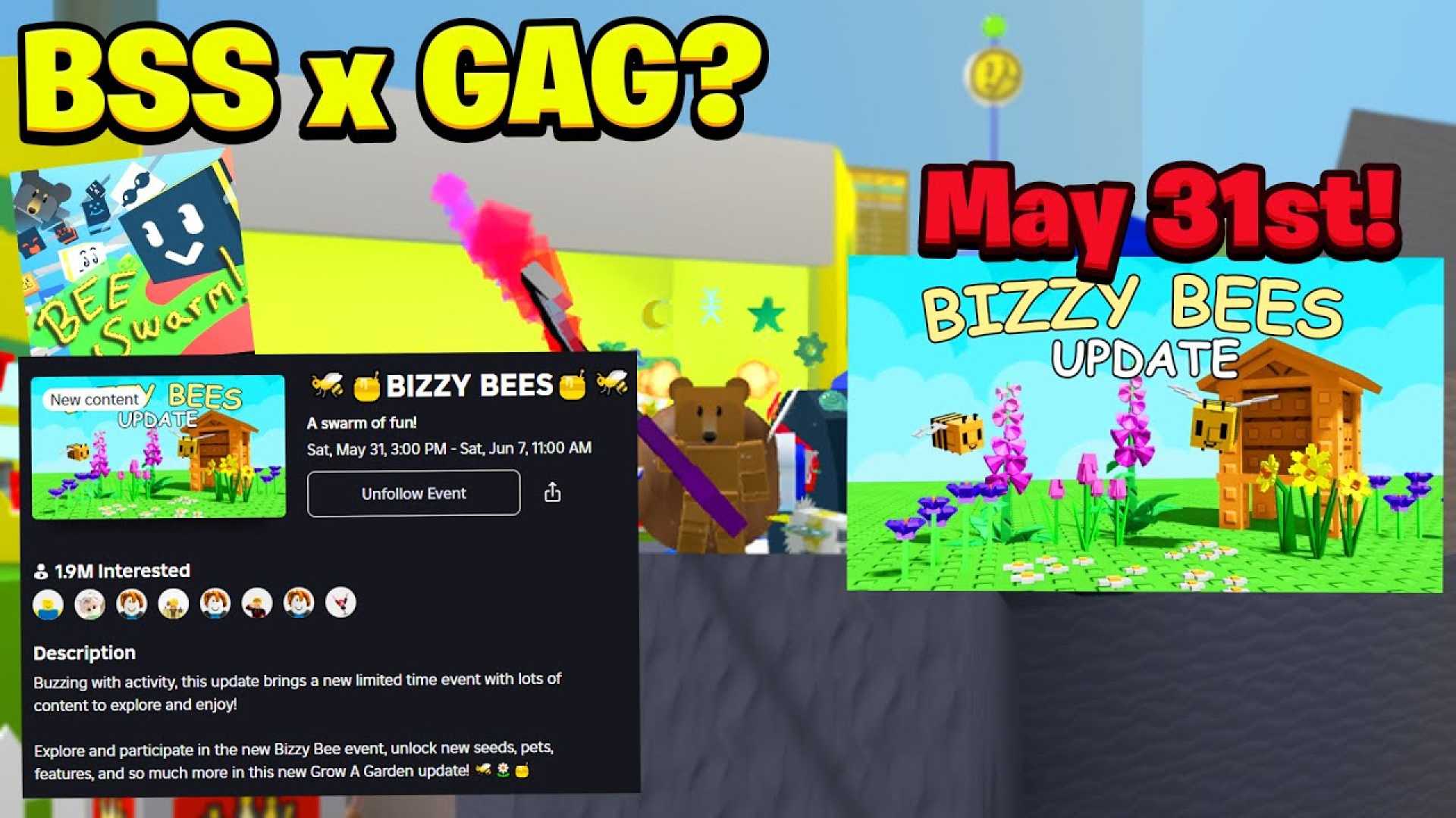 Roblox Grow A Garden Bee Swarm Event