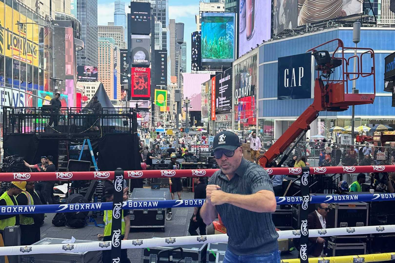 Ryan Garcia Boxing Match Times Square