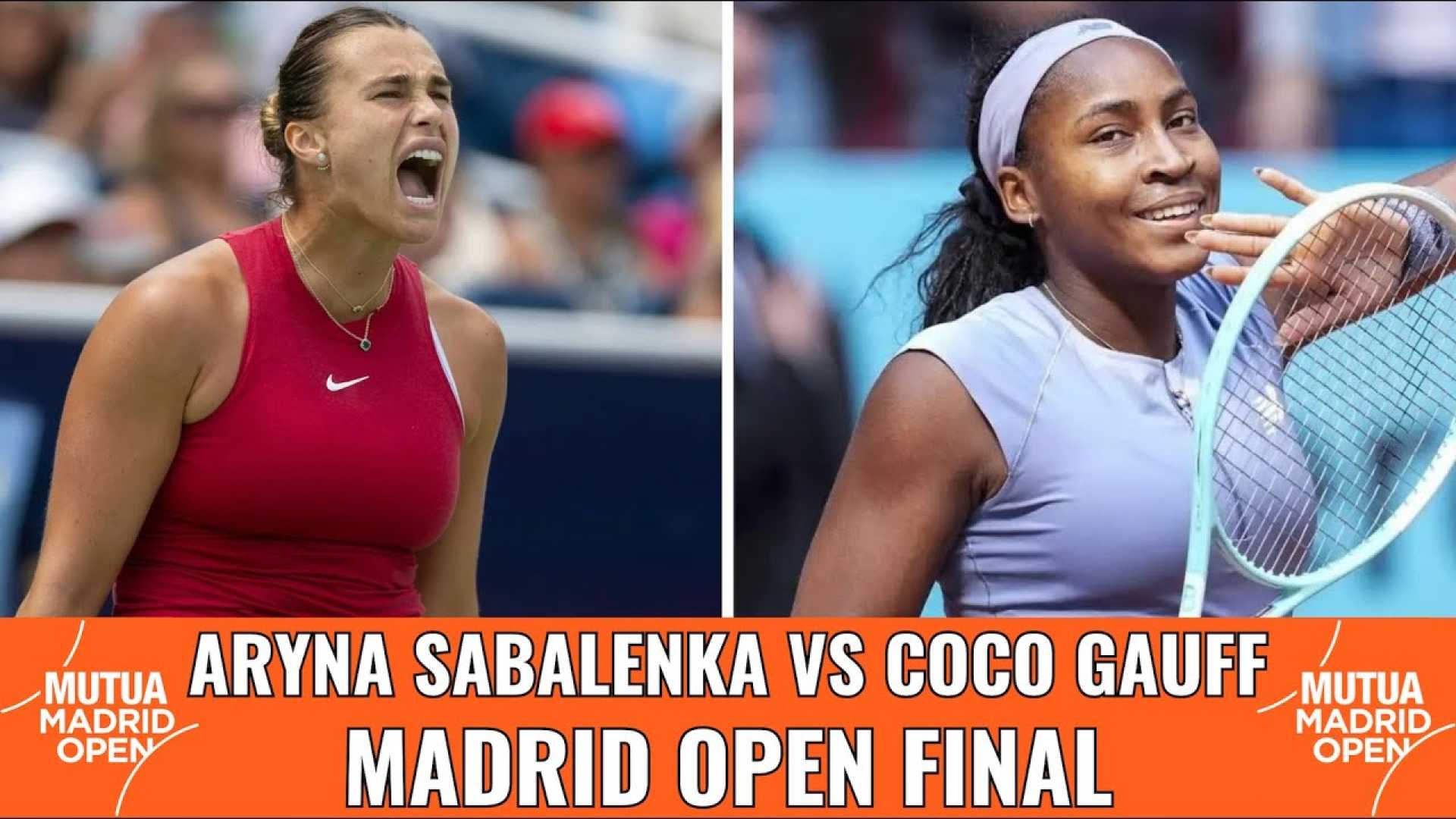Sabalenka Gauff Madrid Open Final Tennis
