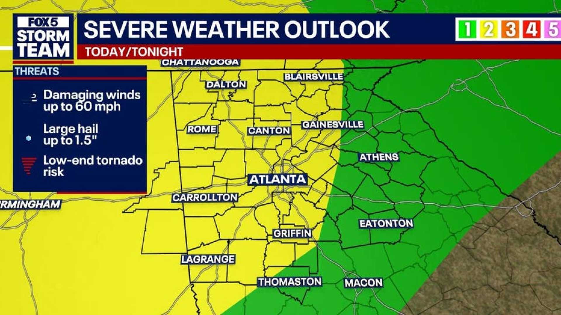 Severe Thunderstorms In North Georgia