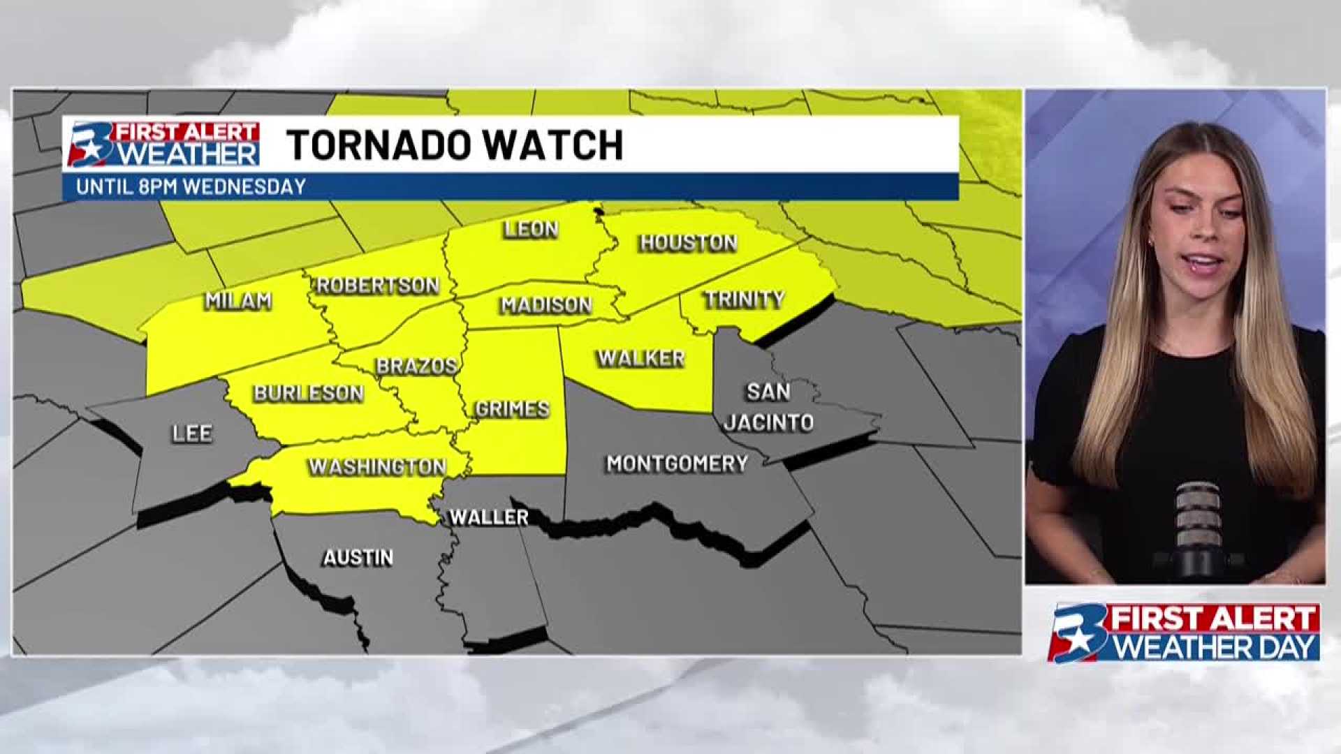 Severe Thunderstorms Tornado Watch Brazos Valley