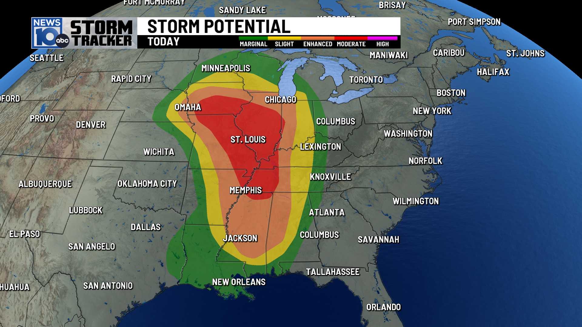 Severe Weather Storms South Central Us