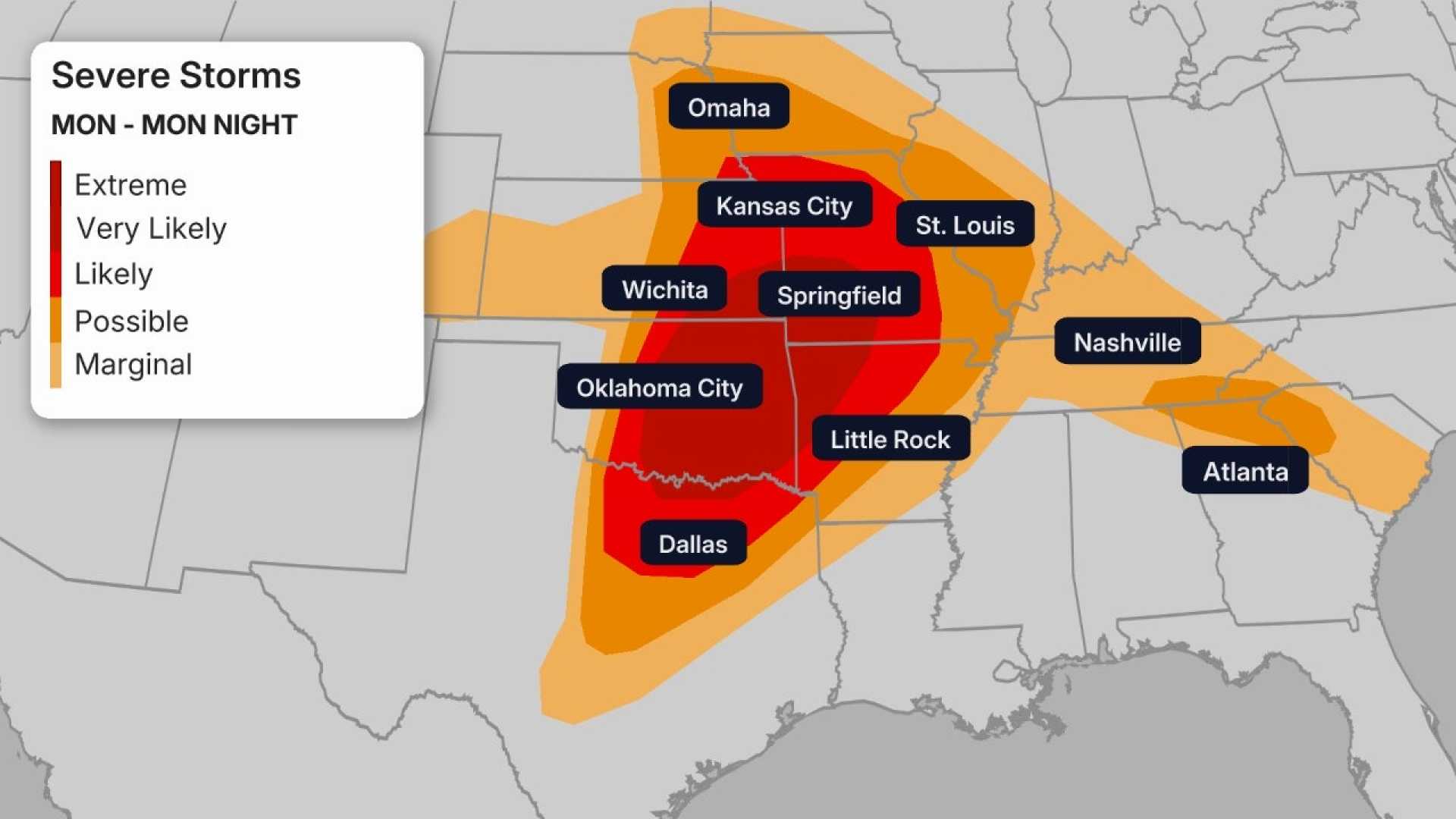 Severe Weather Tornadoes Plains Midwest South