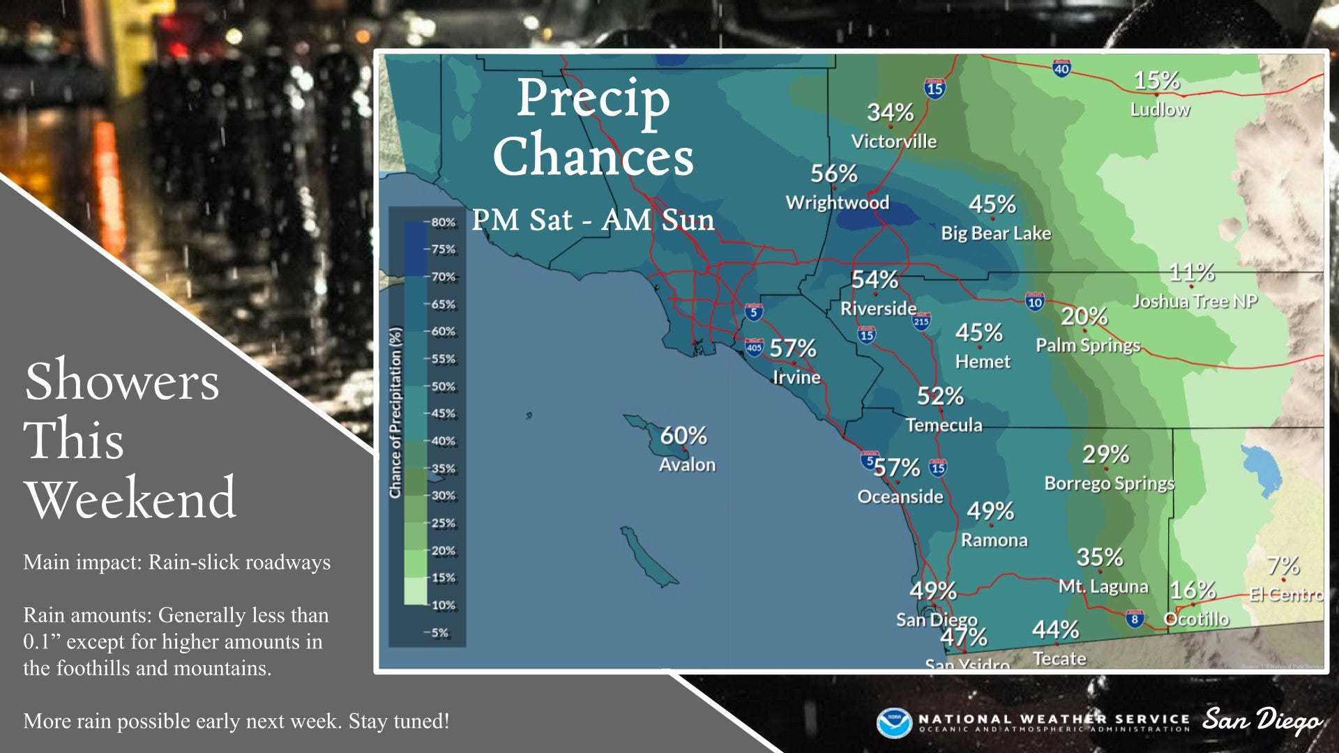Southern California Weather Forecast Rain Weekend