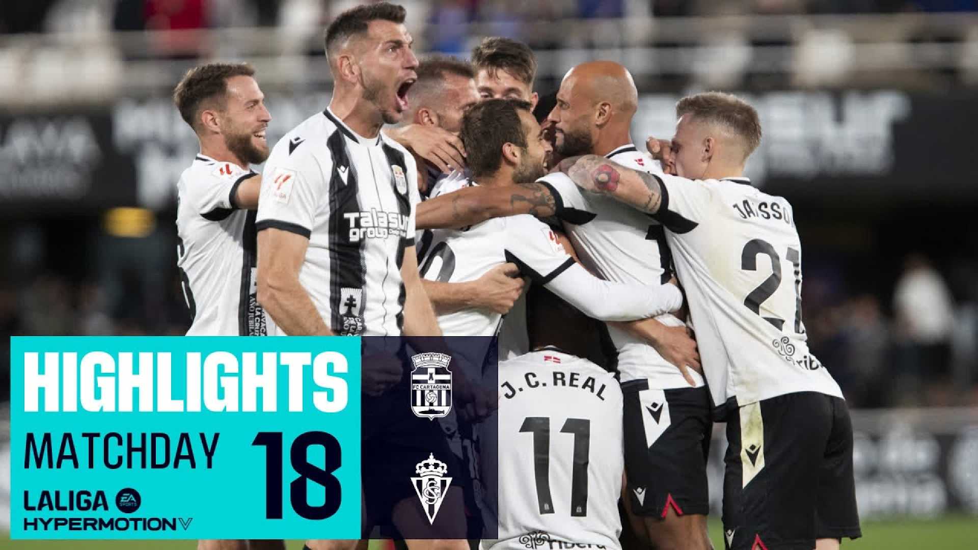 Sporting Gijón Vs Cartagena Match Highlights