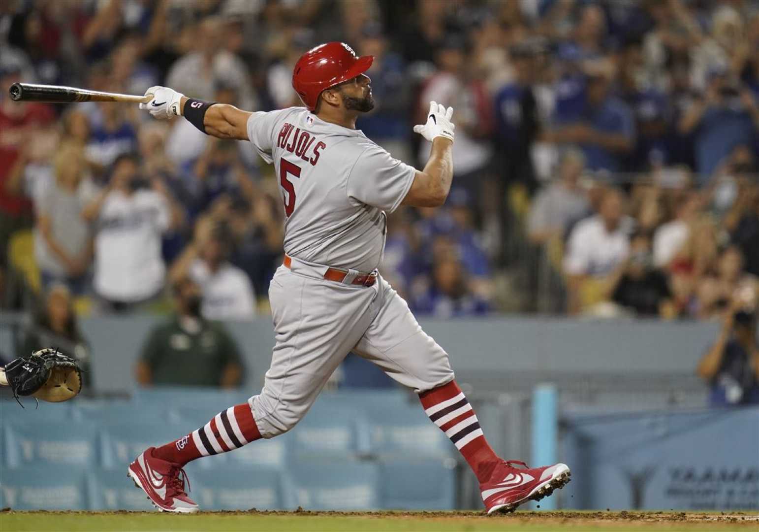 St. Louis Cardinals Player Hitting Home Run