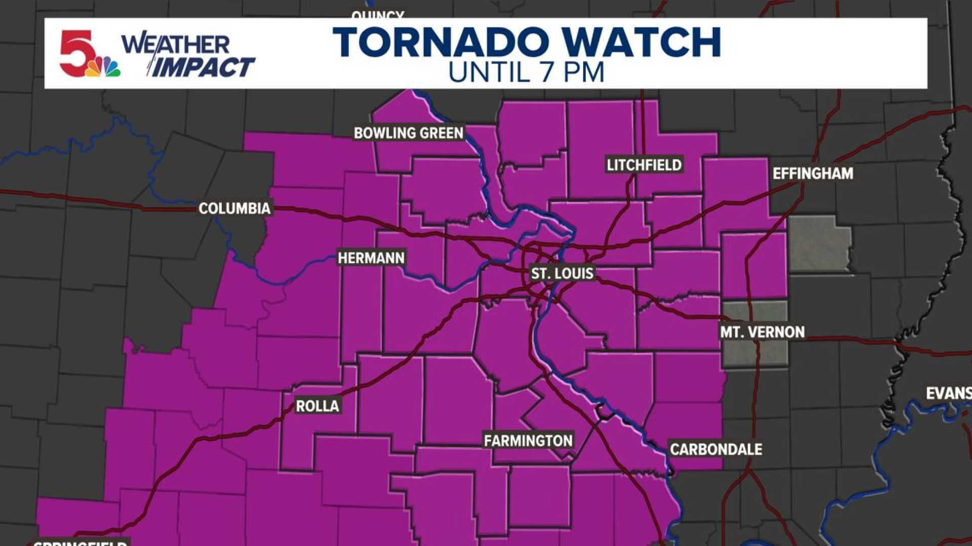 St. Louis Tornado Warning Severe Storms