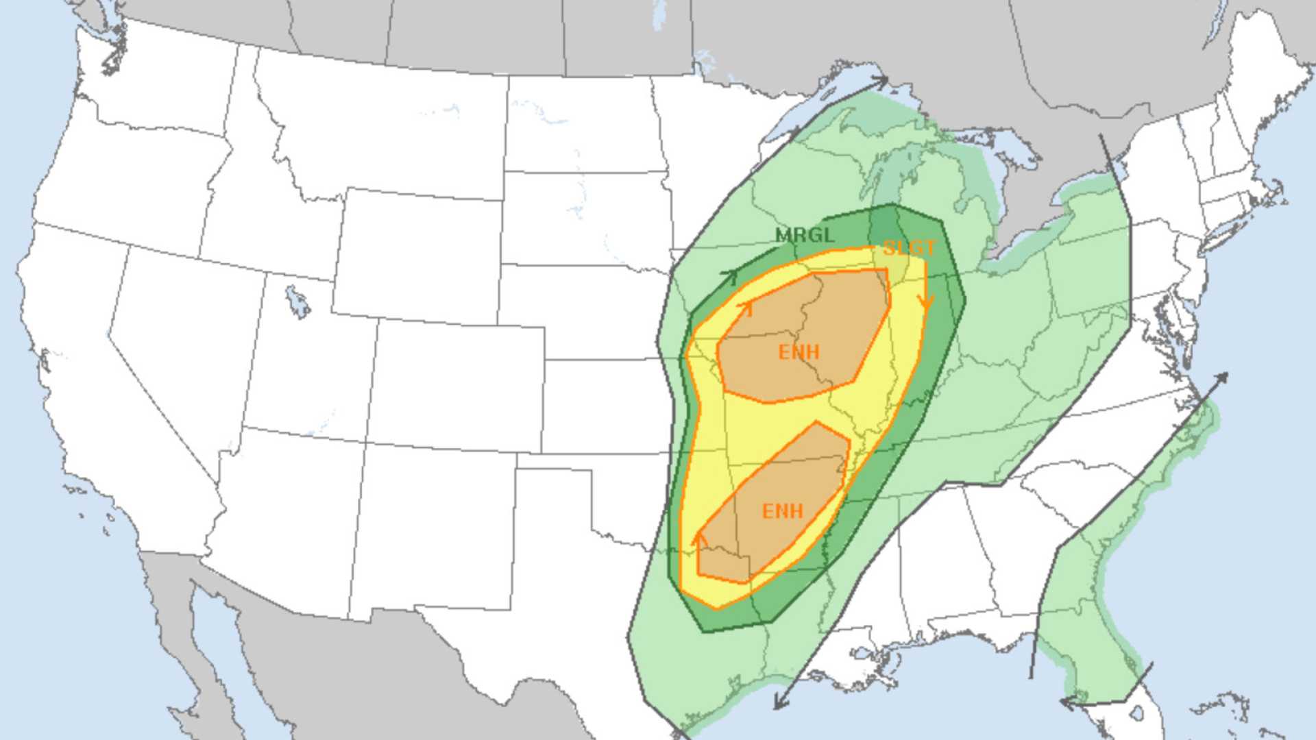 Storm System Severe Weather Texas To Missouri