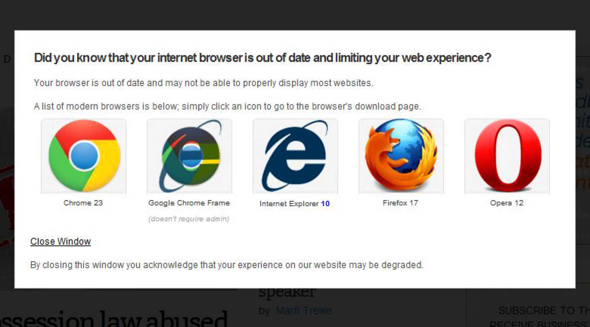 Supported Browsers For Optimal Web Experience
