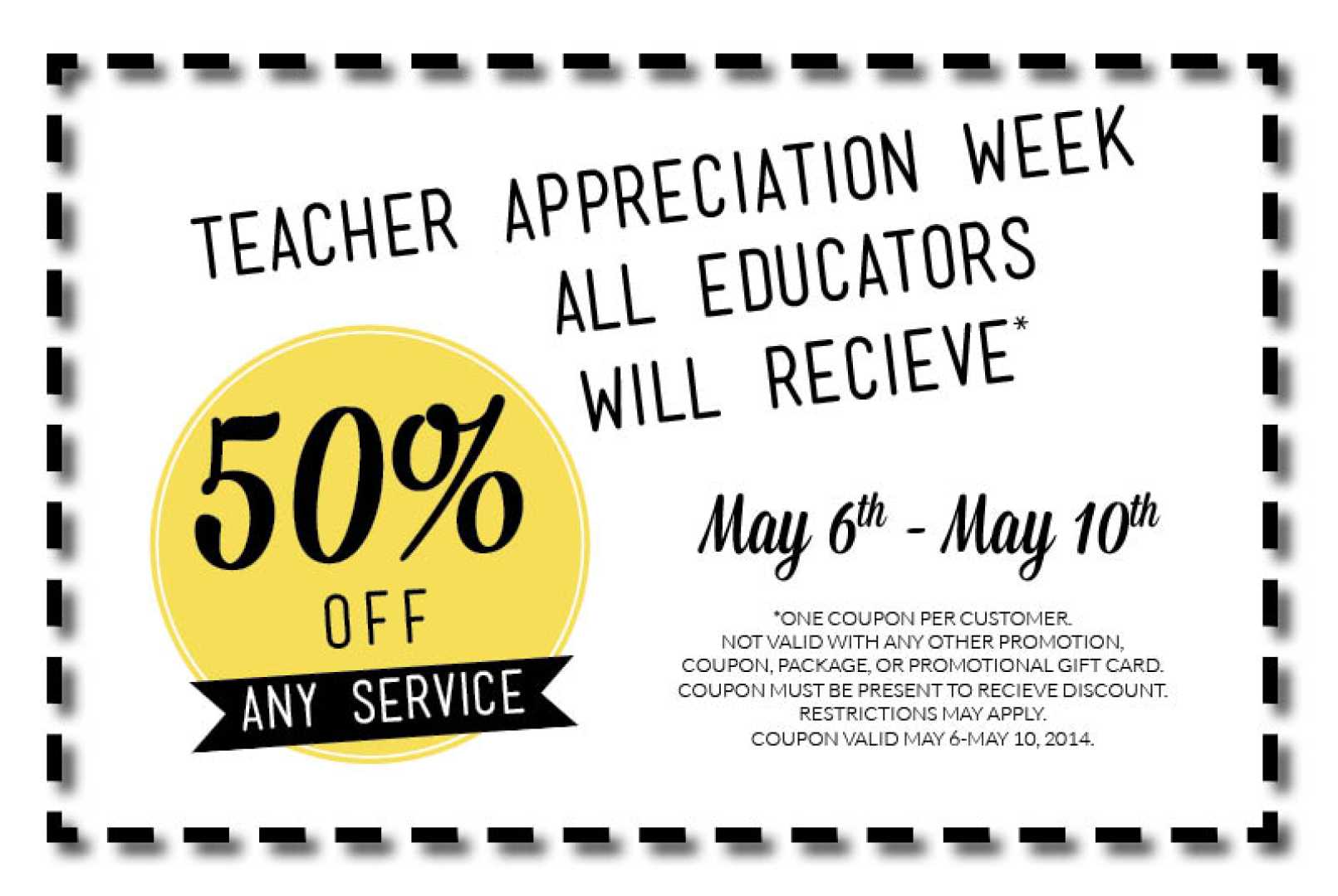 Teacher Appreciation Week Promotions And Discounts