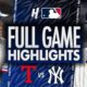 Texas Rangers Vs New York Yankees Baseball Game