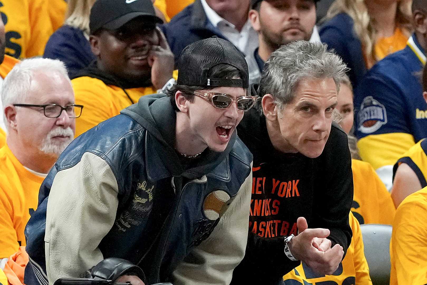 Timothée Chalamet Ernie Johnson Nba Game