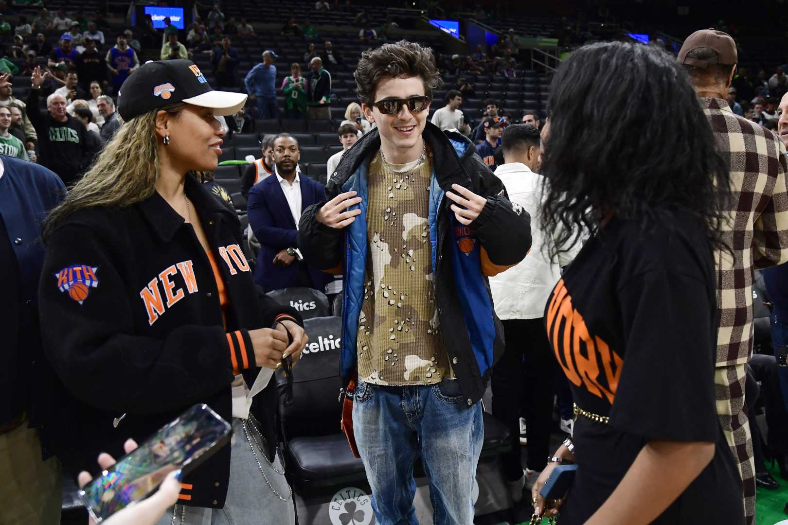 Timothee Chalamet Knicks Game 5 Boston