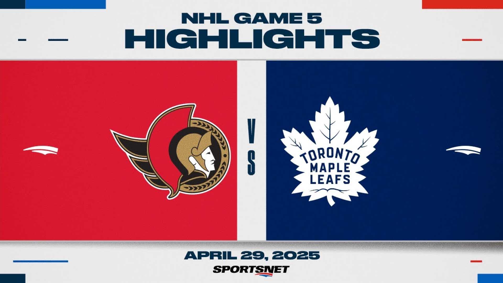 Toronto Maple Leafs Vs Ottawa Senators Playoff Game