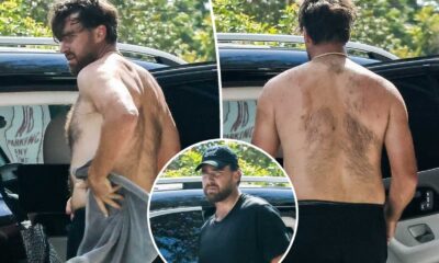Travis Kelce Shirtless Workout Miami