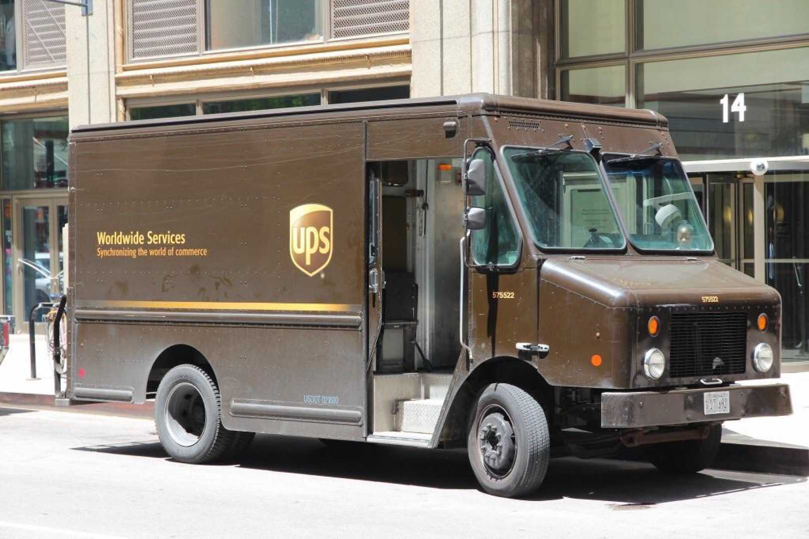 Ups Delivery Trucks And Packages