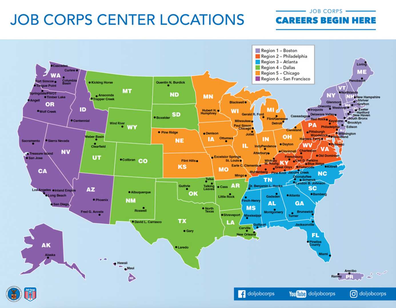 Us Department Of Labor Job Corps Centers
