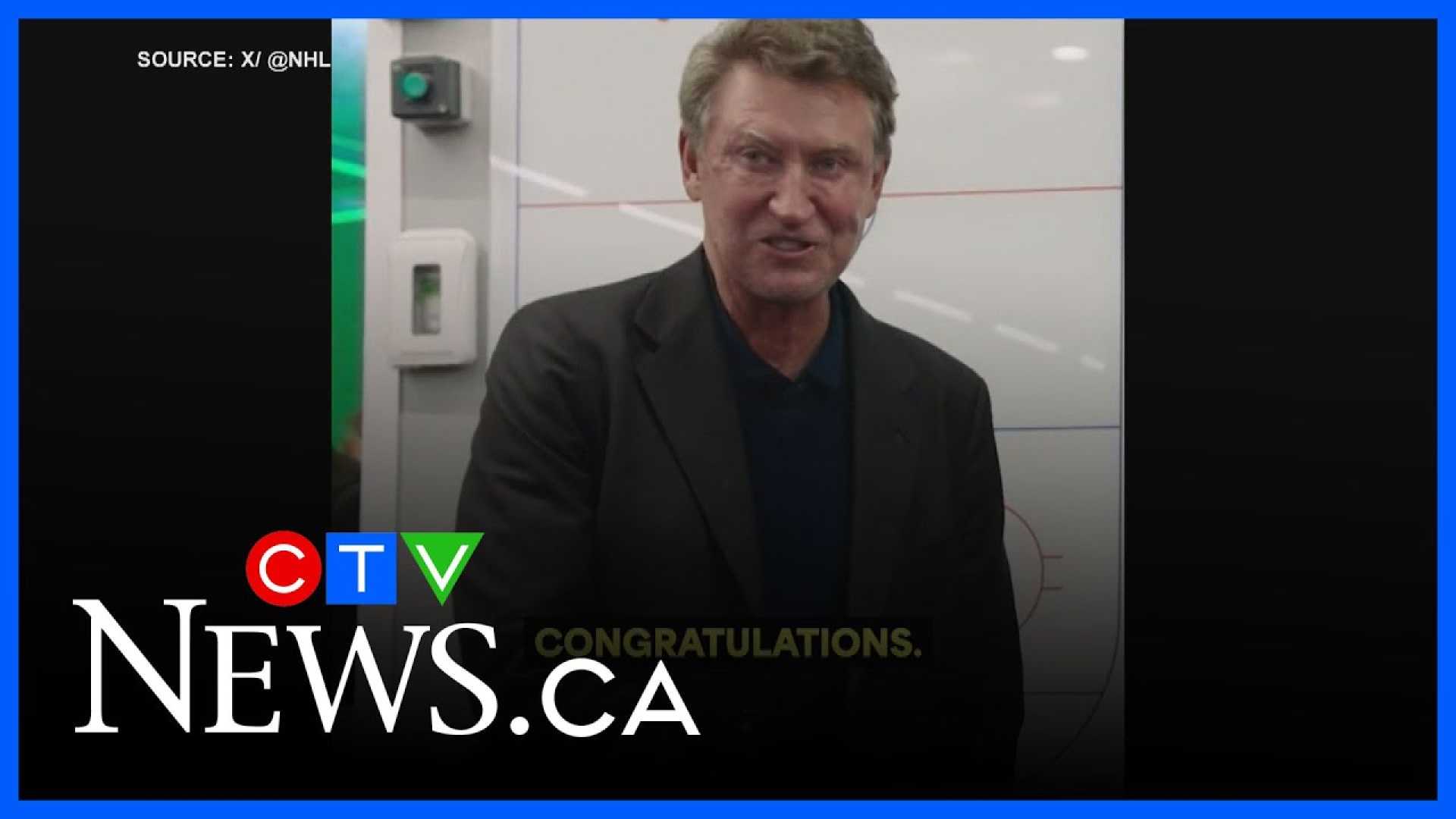 Wayne Gretzky Dallas Stars Locker Room Visit