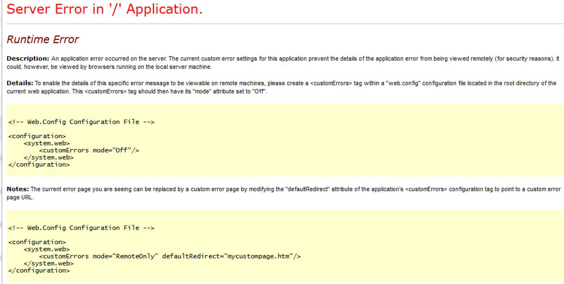 Web Application Firewall Error Message