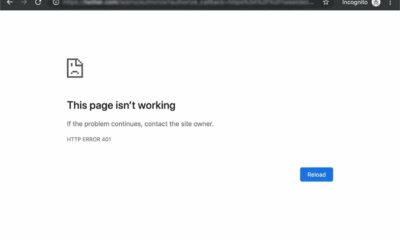 Website Access Error Message Screen