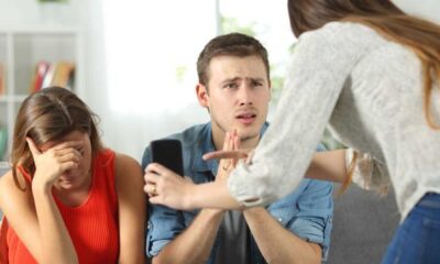 Woman Arguing With Husband And Best Friend