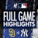 Yankees Padres Baseball Game Highlights