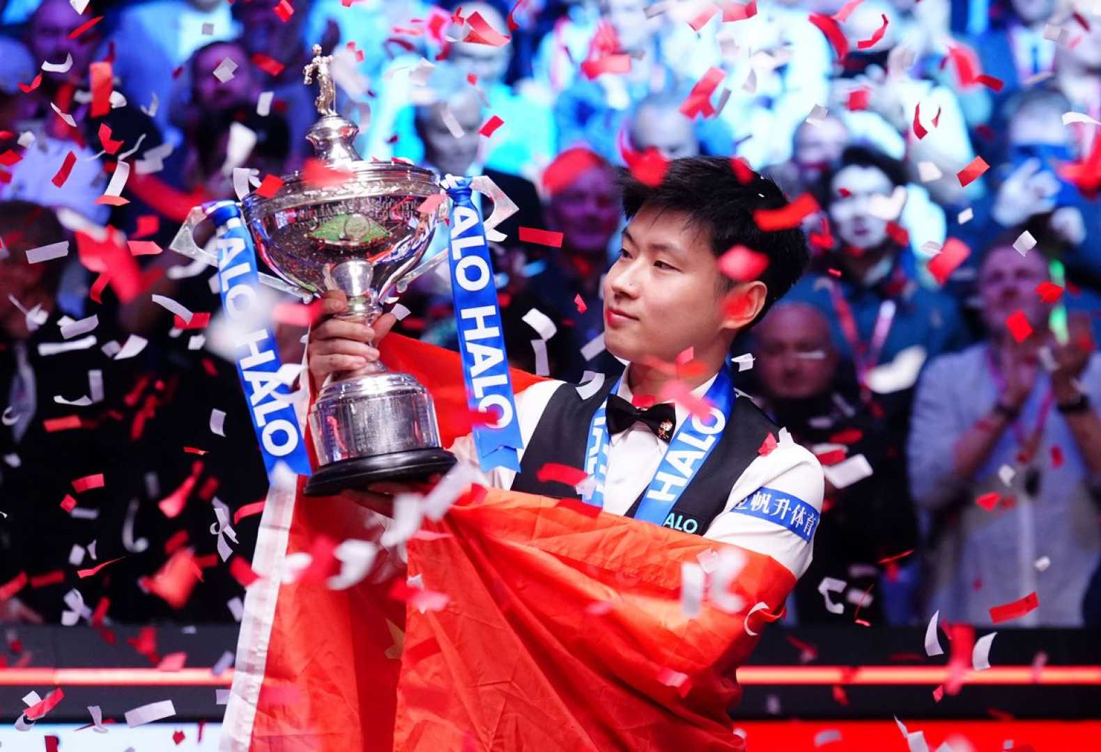 Zhao Xintong Snooker Champion Celebration