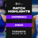 Zheng Qinwen Bianca Andreescu Tennis Match