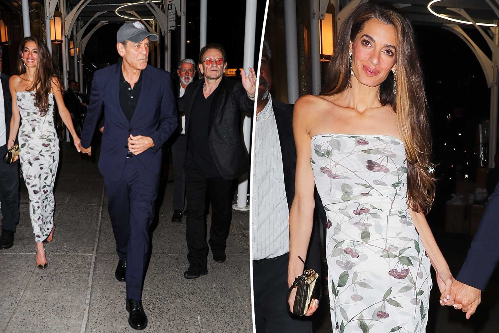 Amal Clooney Cherry Print Dress