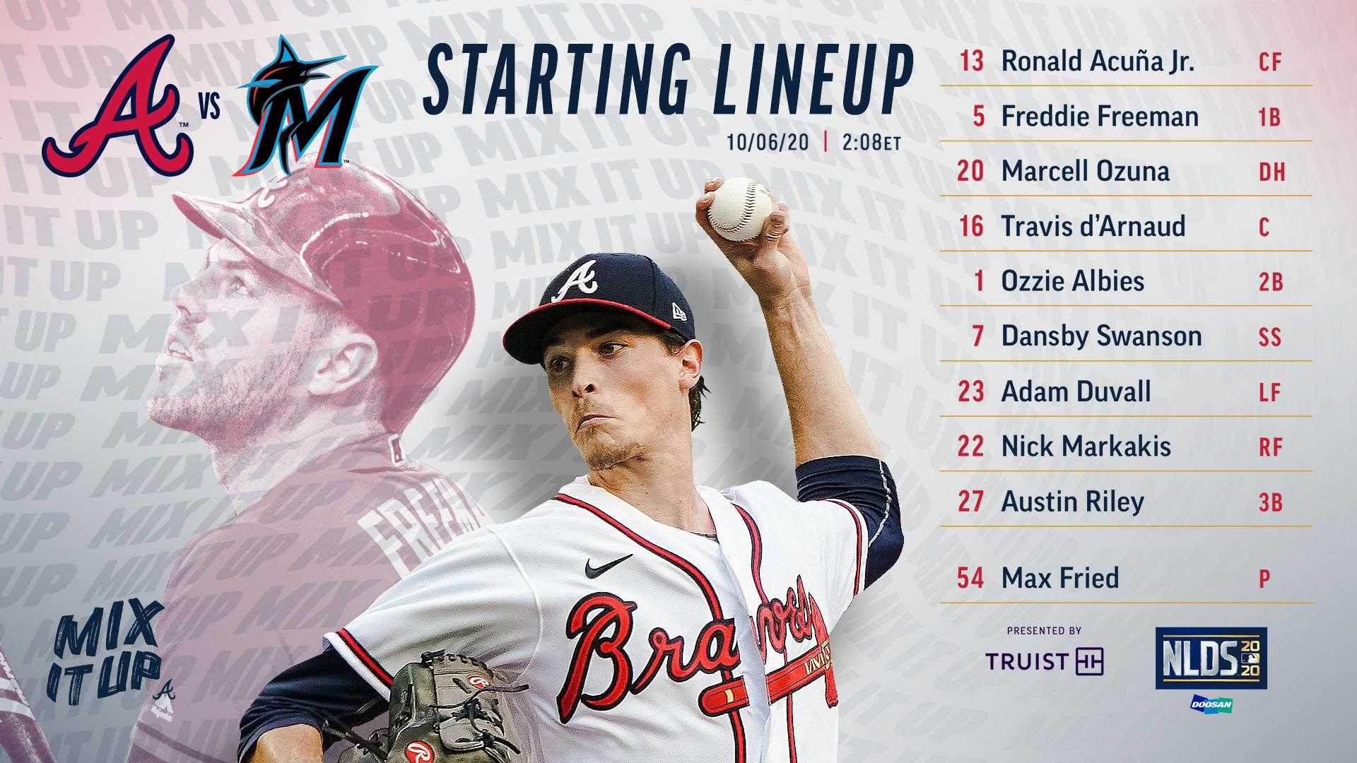 Atlanta Braves Marlins Game Lineup