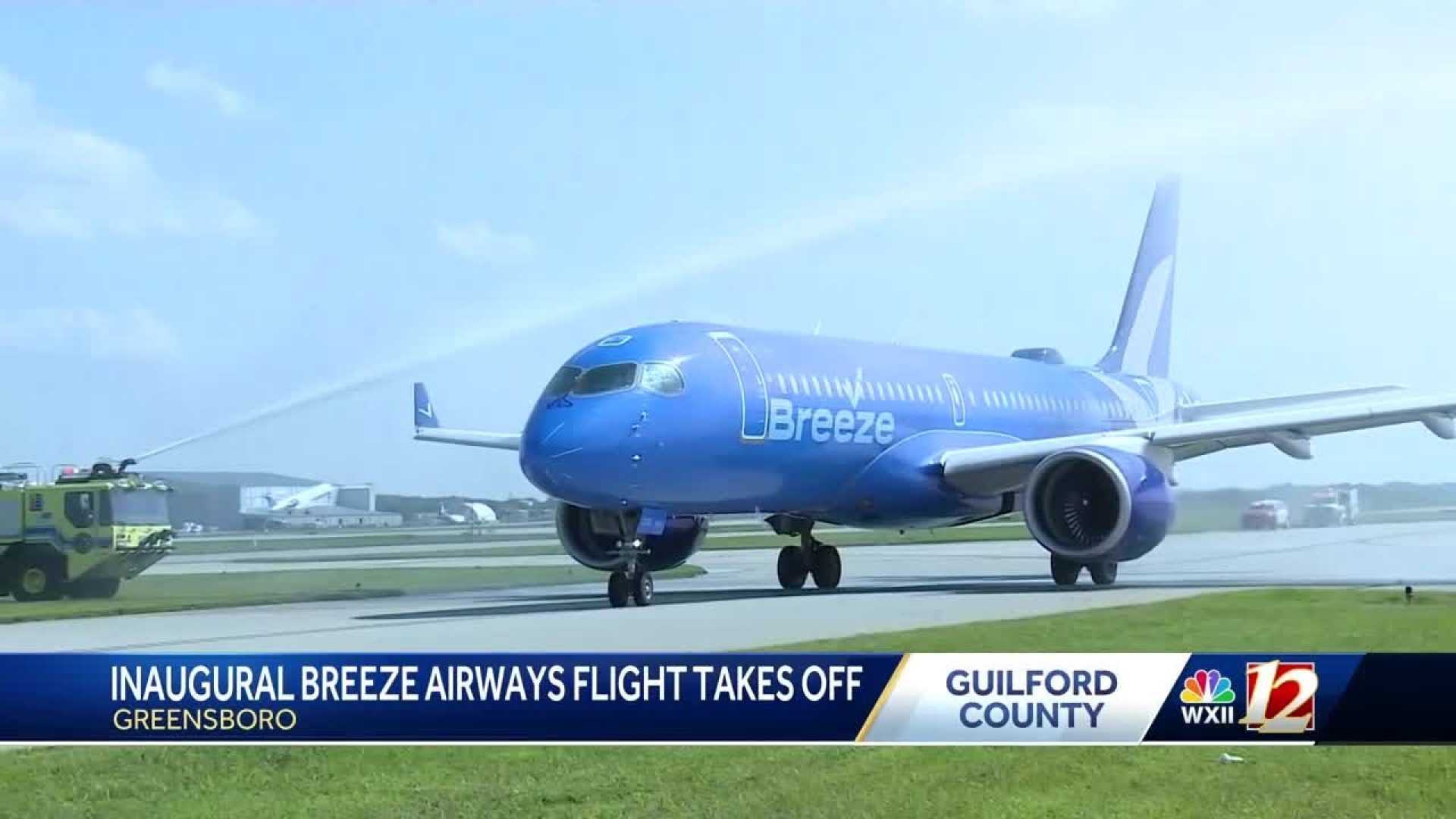 Breeze Airways Inaugural Flight Greensboro