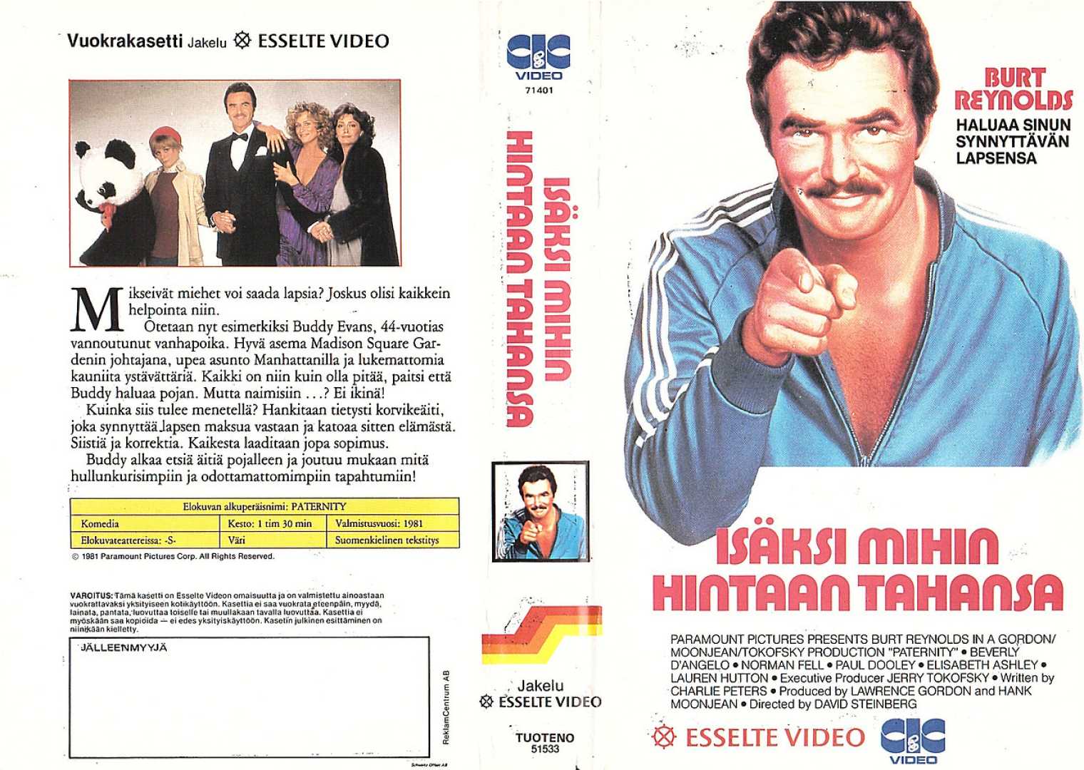 Burt Reynolds Paternity Movie