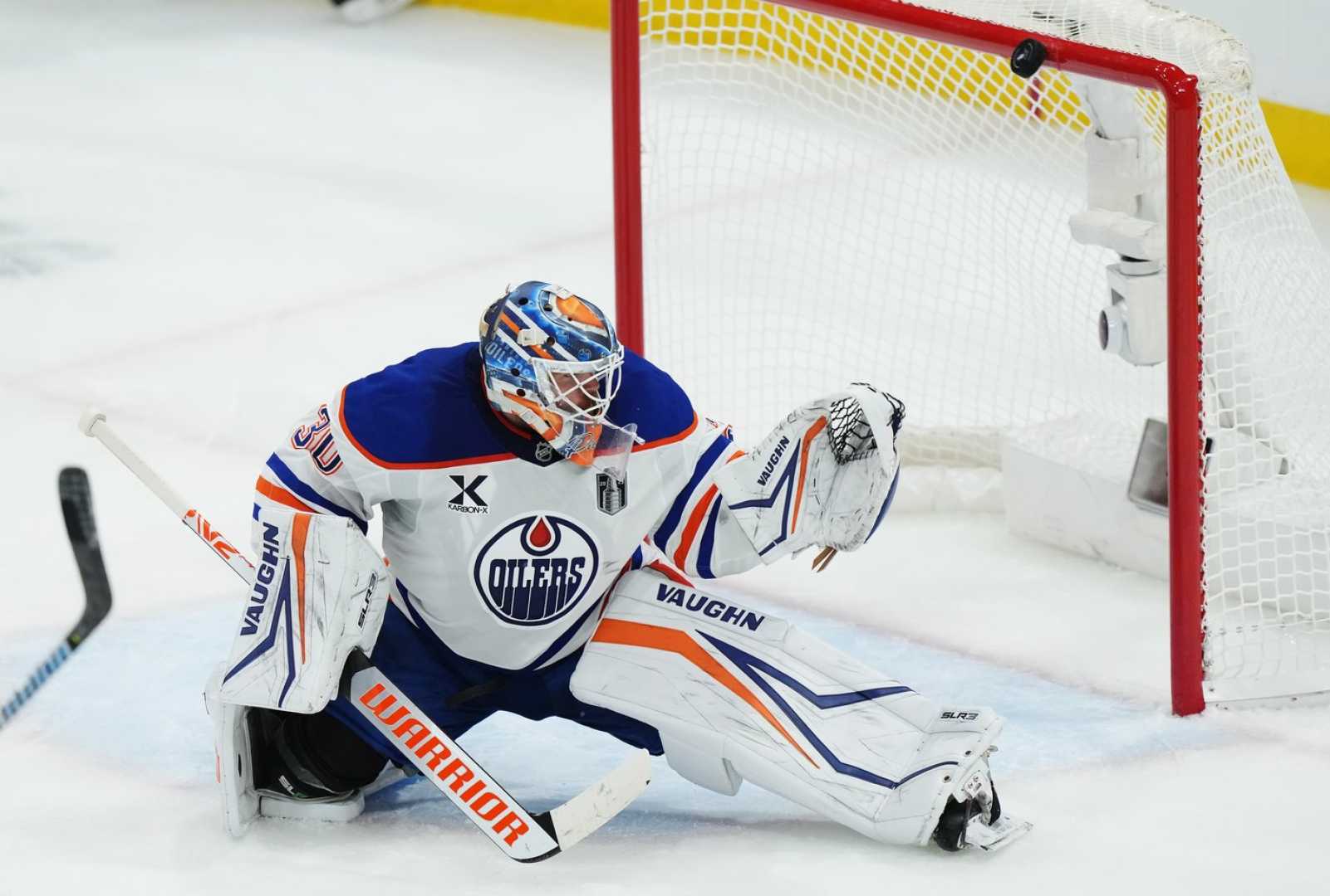 Calvin Pickard Edmonton Oilers Hockey Action