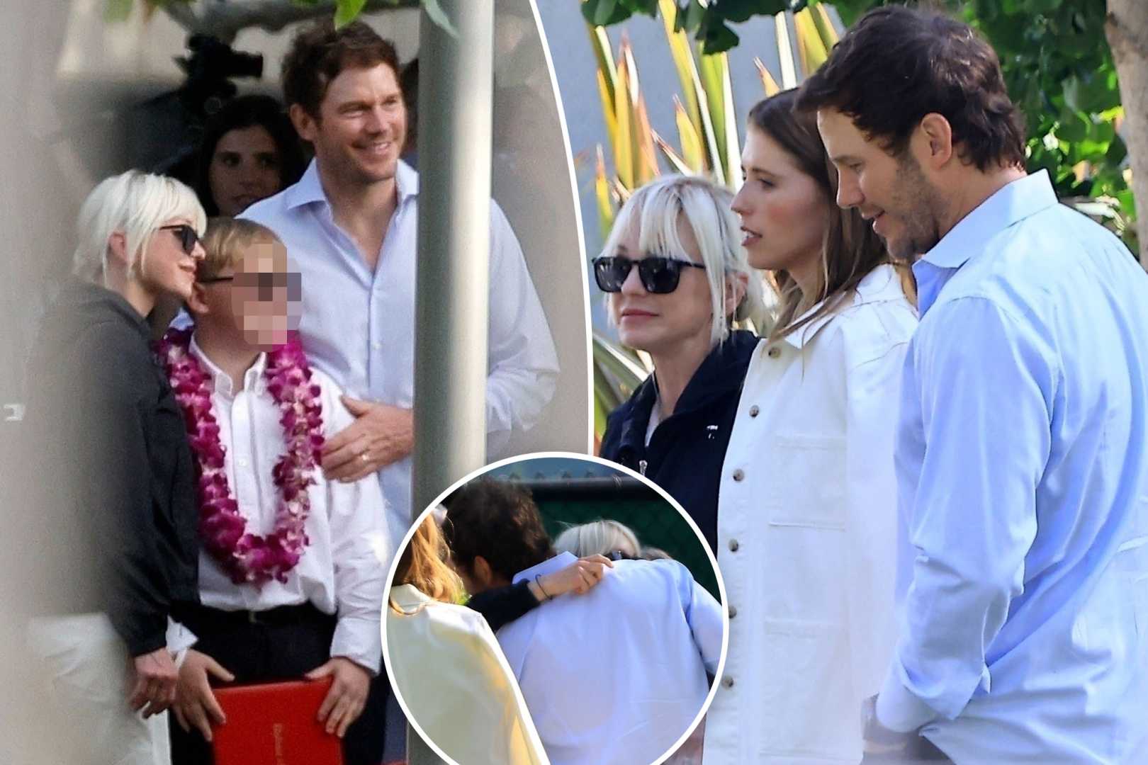 Chris Pratt Anna Faris Jack Graduation Hug