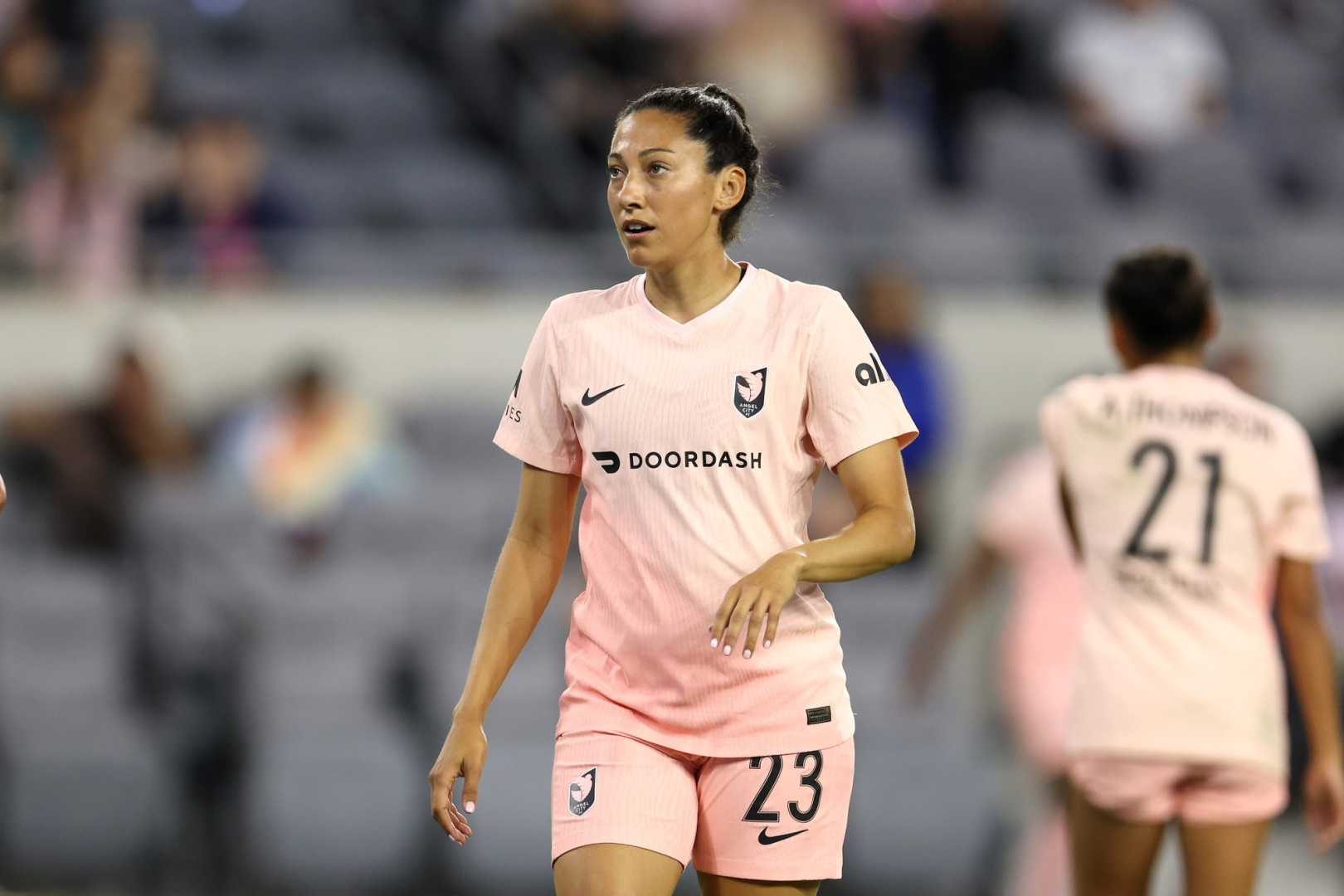 Christen Press Angel City Soccer Celebration