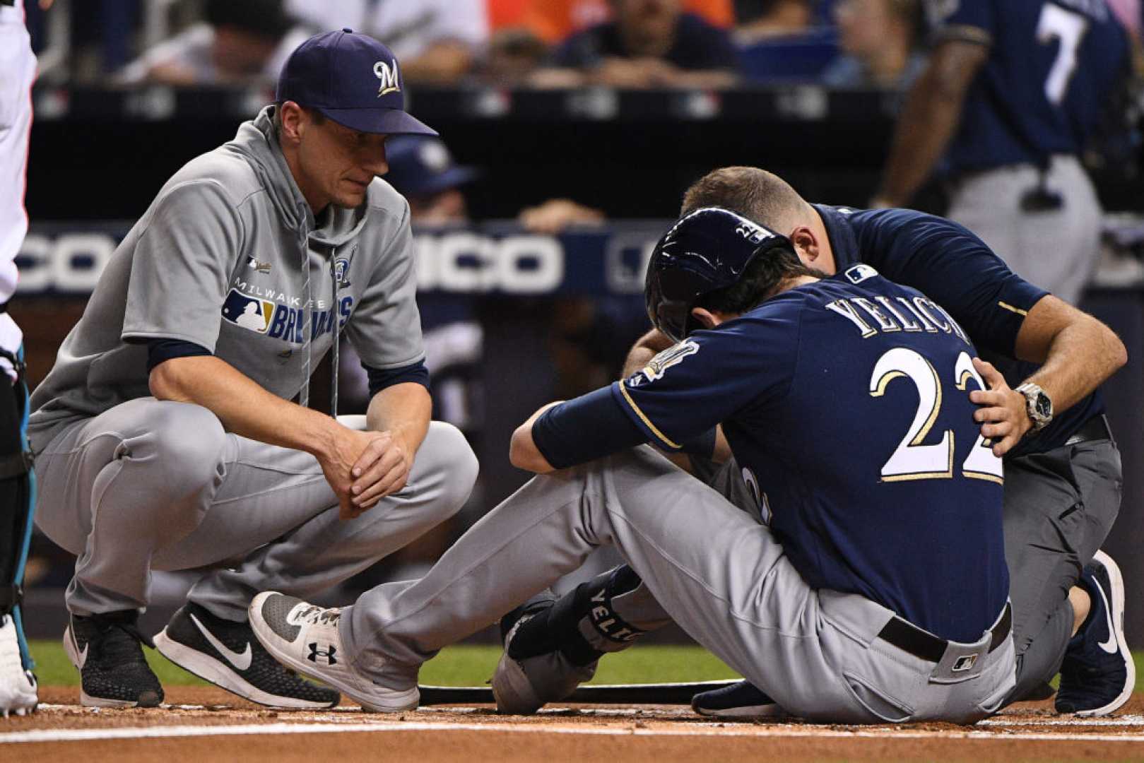 Christian Yelich Baseball Injury