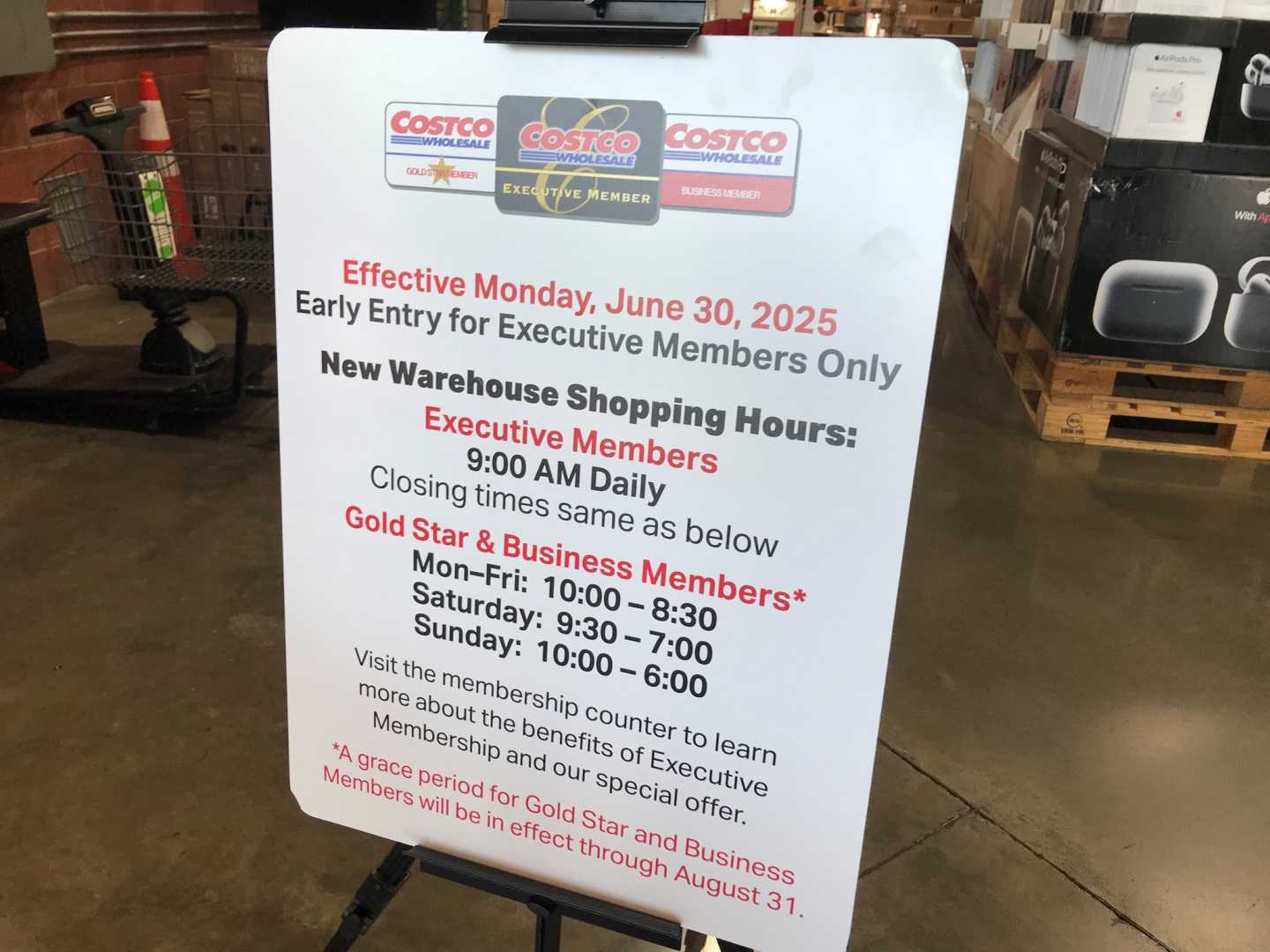 Costco Executive Membership New Hours