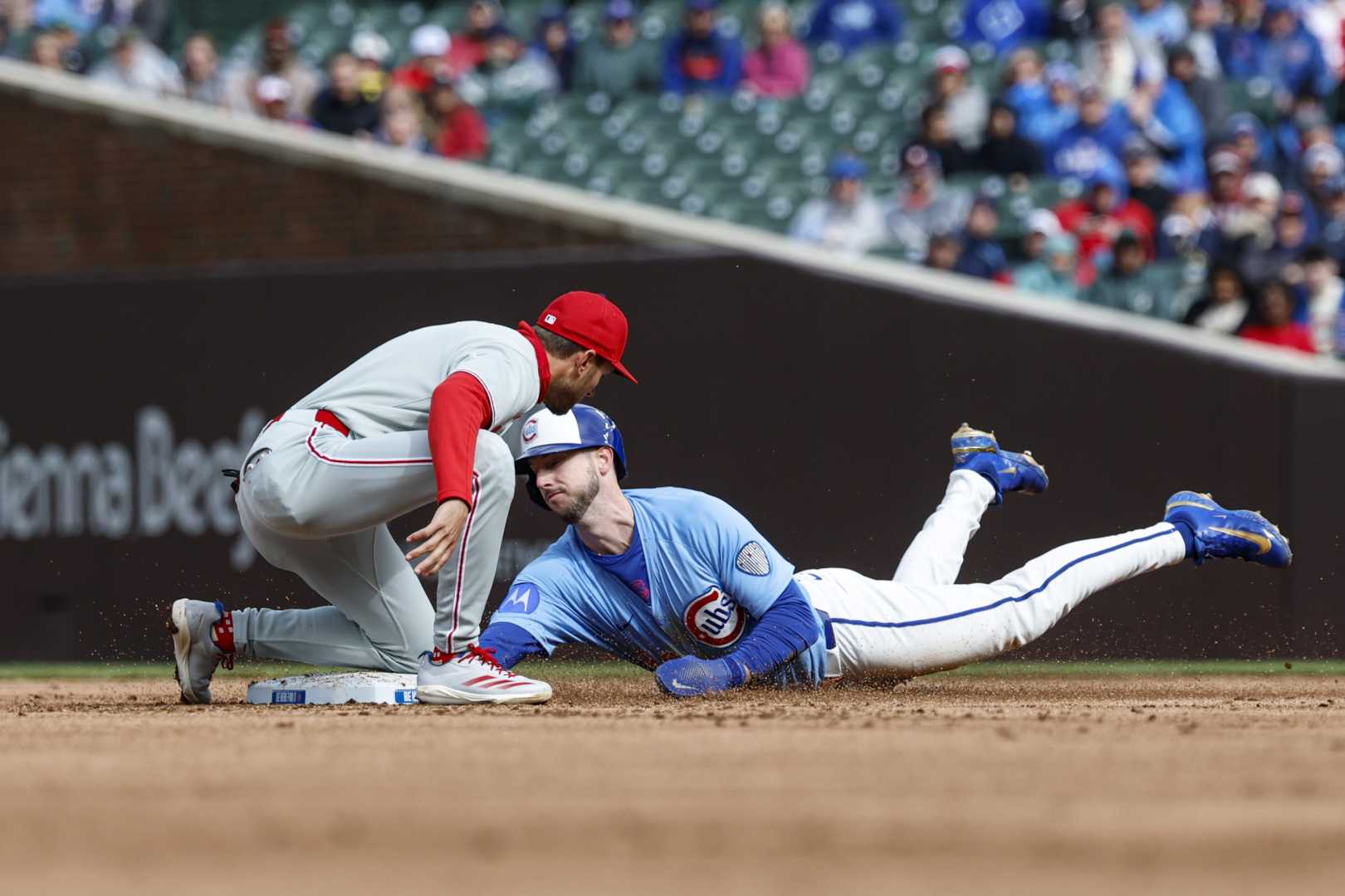 Cubs Tucker Injury Baseball Slide