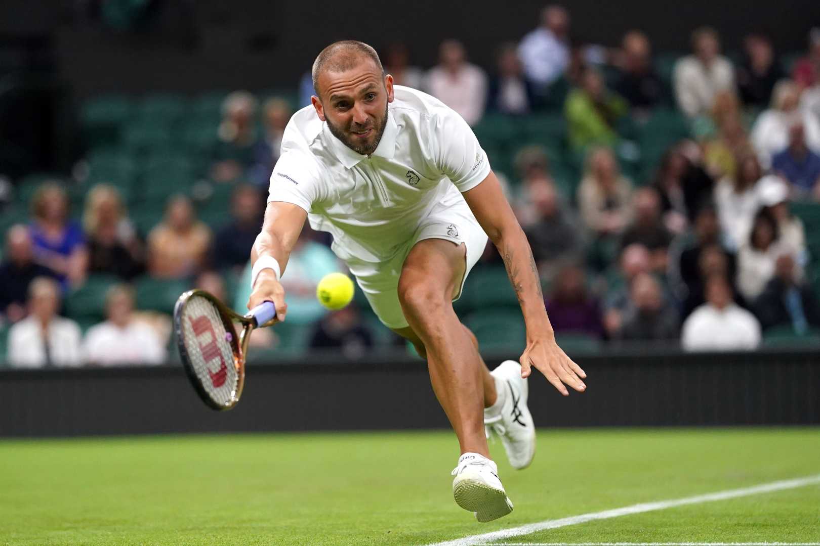 Dan Evans Wimbledon Tennis Match